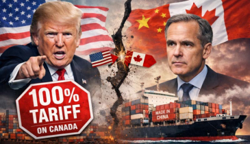 চীনের সঙ্গে বাণিজ্য চুক্তি নিয়ে কানাডাকে ১০০% শুল্কের হুমকি ট্রাম